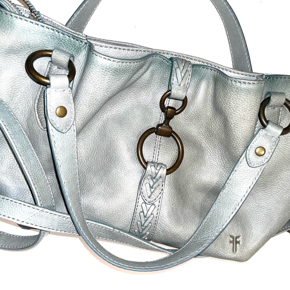 FRYE light blue leather bag. NWOT. Retails $449! - Picture 6 of 8